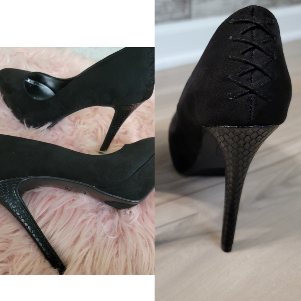 Jennifer Lopez suede platform pumps size 6 "Lucille"